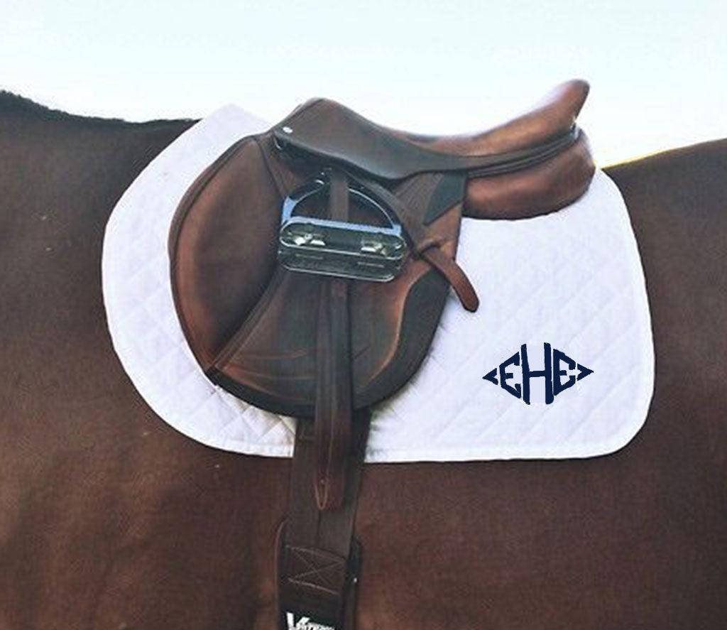 Customizable All Purpose Saddle Pads- Team Patch or Monogram - Wilsun Custom Horse Blankets & Fine Horse Accessories