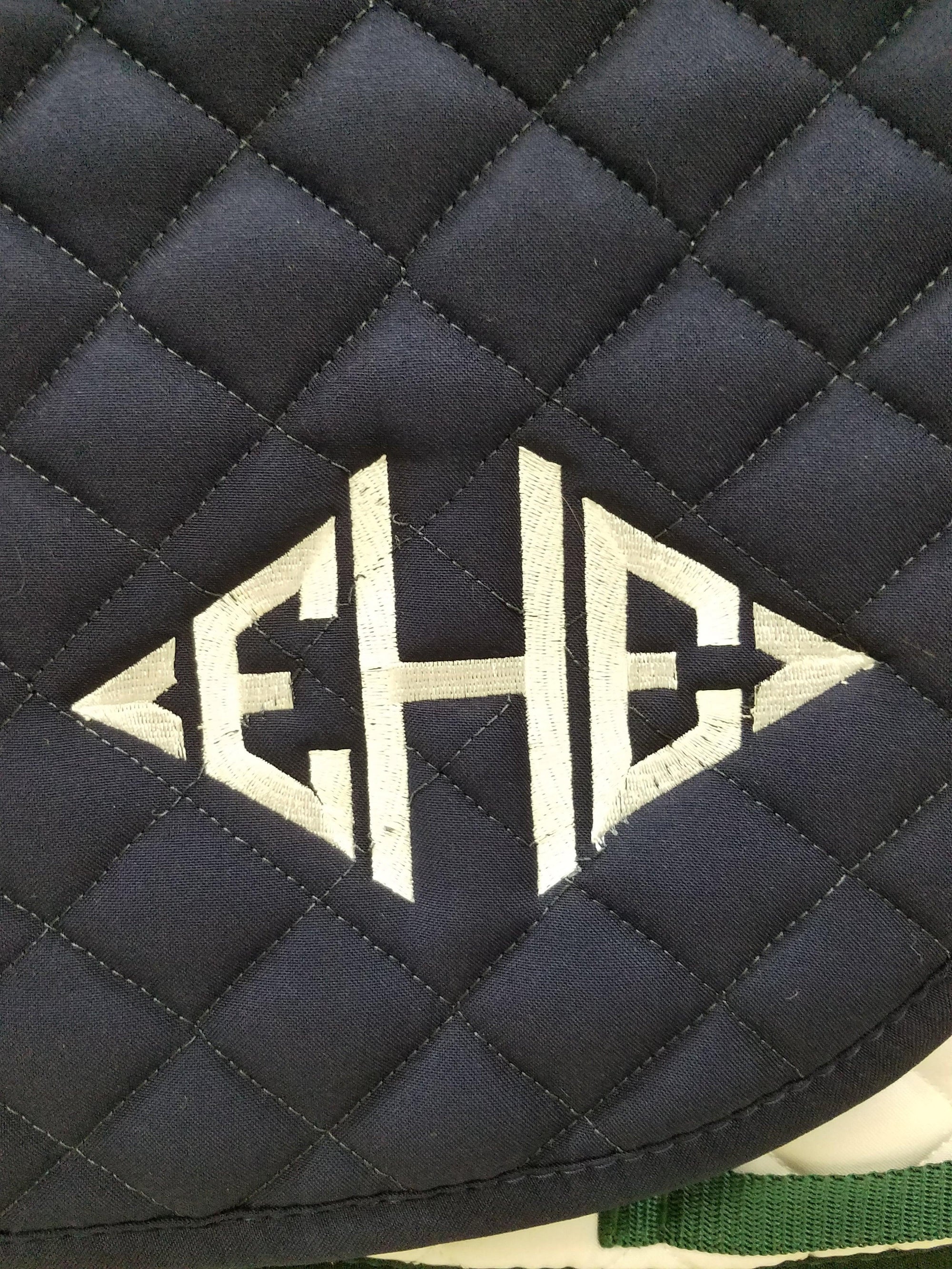 Customizable All Purpose Saddle Pads- Team Patch or Monogram - Wilsun Custom Horse Blankets & Fine Horse Accessories