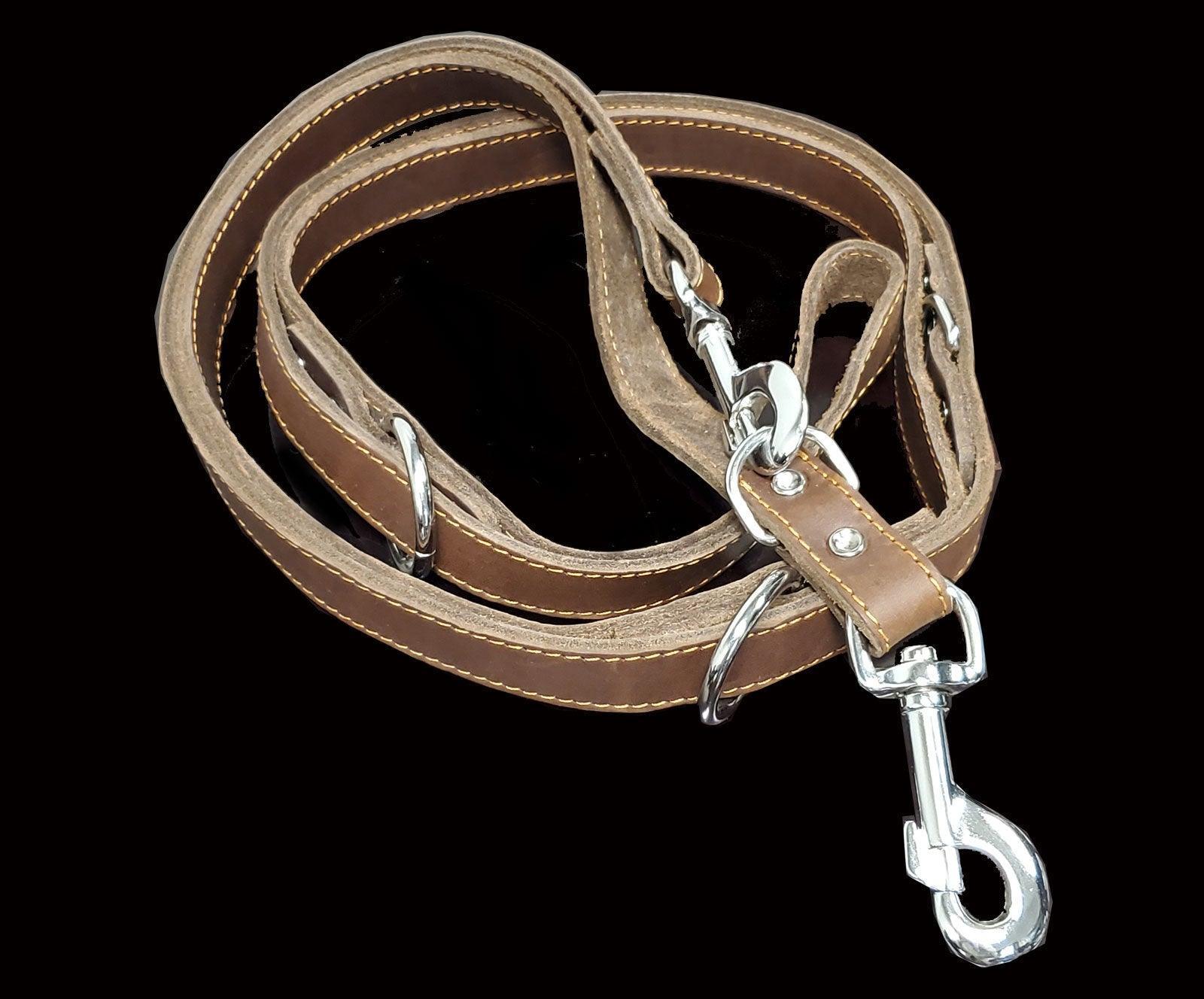 Nubuck Adjustable Leather Leashes - Wilsun Custom Horse Blankets & Fine Horse Accessories